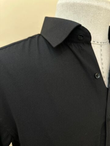 %80 PAMUK KARIŞIMLI SİYAH GÖMLEK